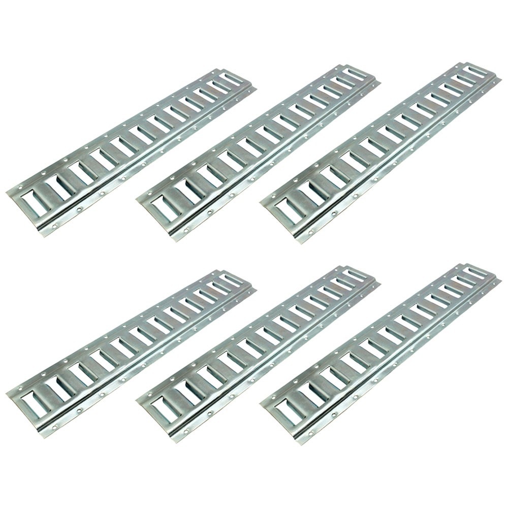 (2) Black Enamel Finish Steel E Track Tie-Down Rail System for Truck/Trailer