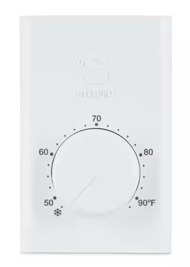 Stelpro 22 Amp Line 120/240-Volt Mechanica Non Programmable Thermostat-NOB