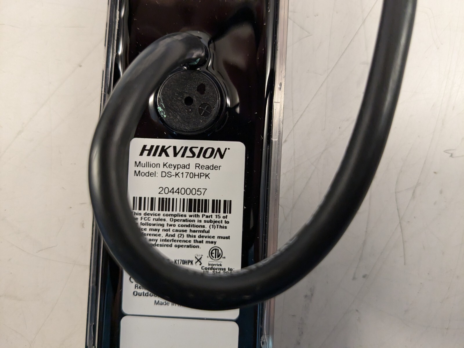 Hikvision DS-K170HPK Mullion-Mount Proximity Card Reader with Keypad *Open Box*