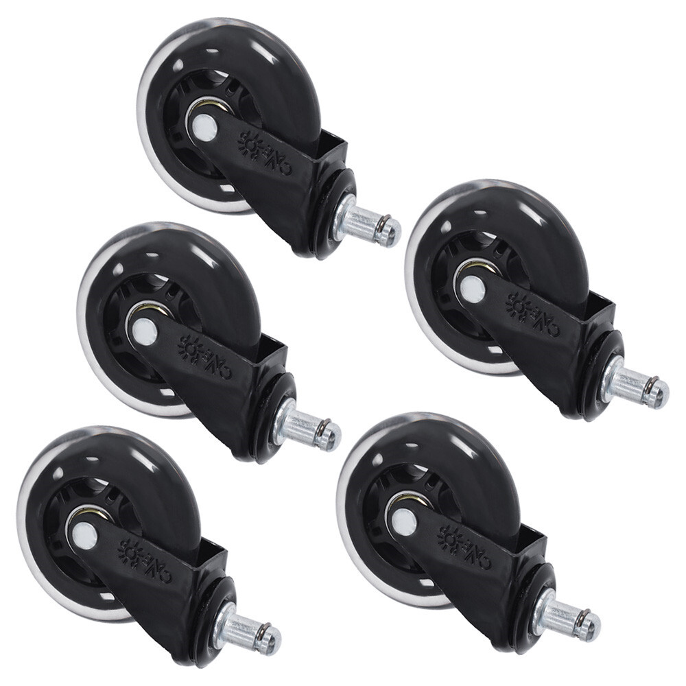 LABLT Heavy Duty Office Chair Caster Rubber Swivel Wheels Replacement 5PC 3 inch