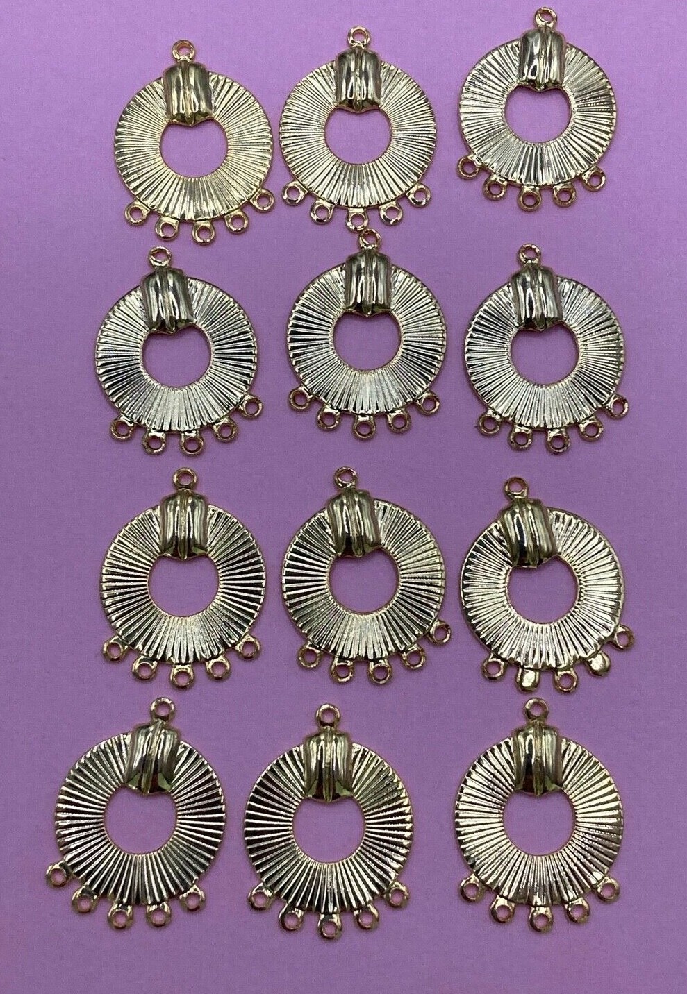 Jewelry Making GP Non-Tarnish Chandelier Earring Findings, 5+1 Loop, 12 PCS