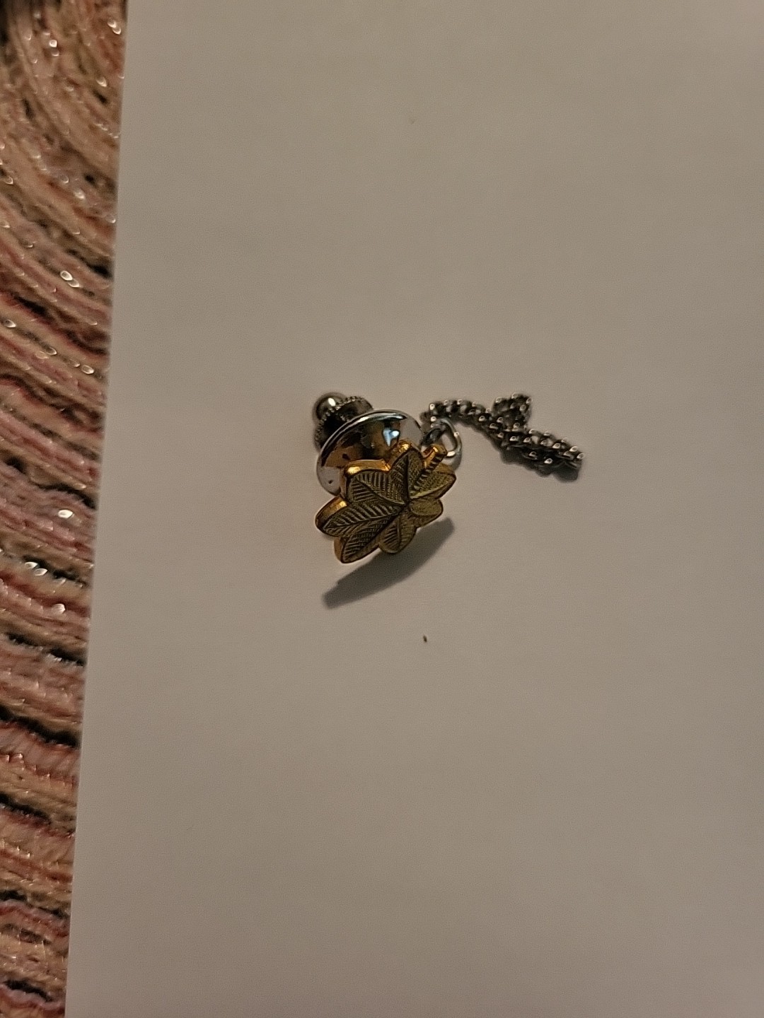 Army/AF/Marines (Navy Lt CMD)Tie Tack. Anchor Missing