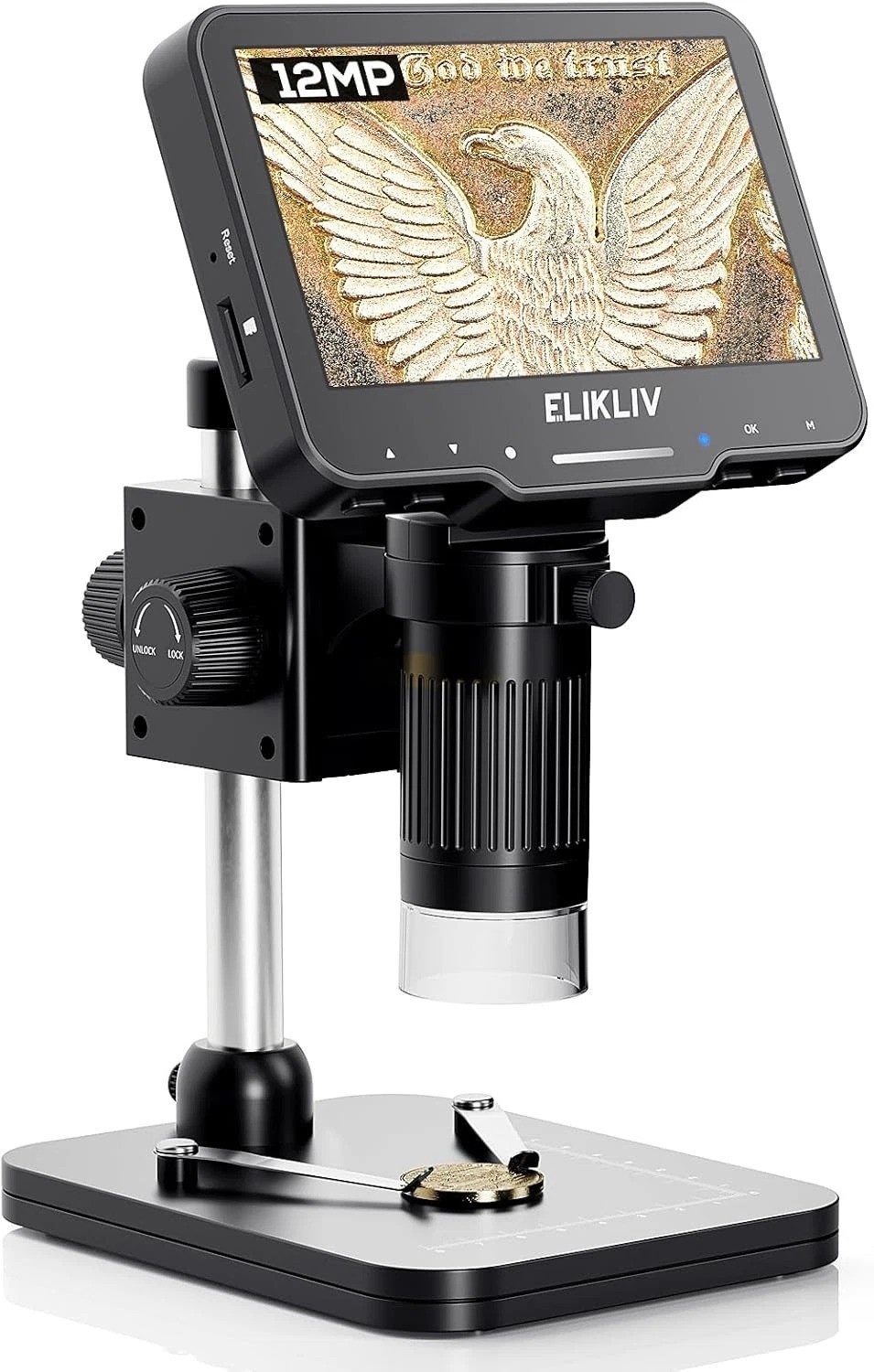 1000x Coin Microscope with 4.3'' LCD Screen