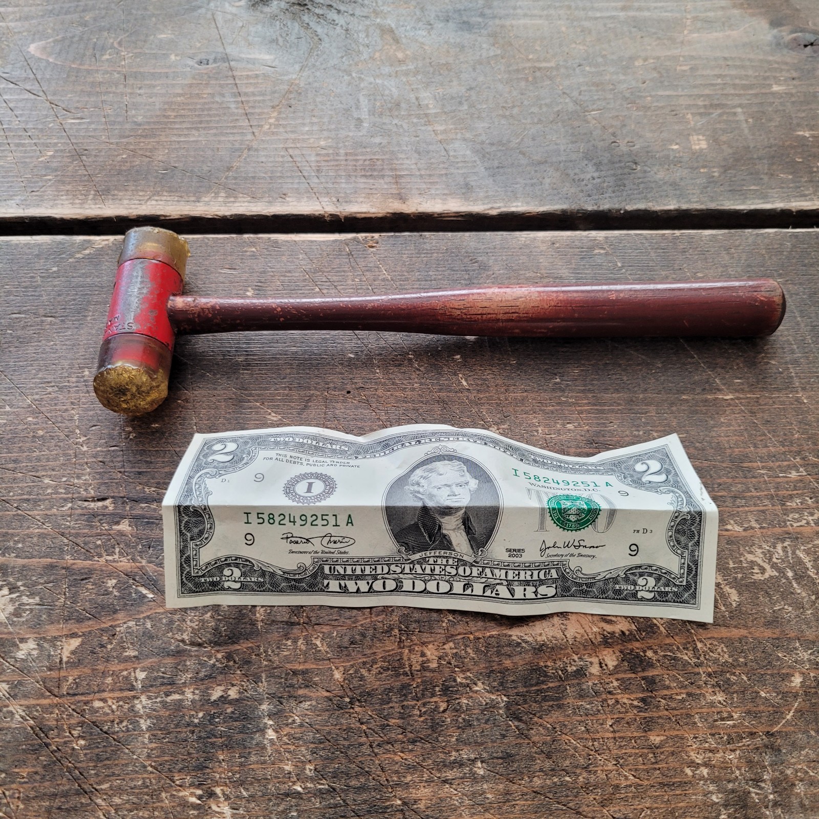 Vintage Stanley No. 593 Double Soft Faced Mallet USA Tool Tools