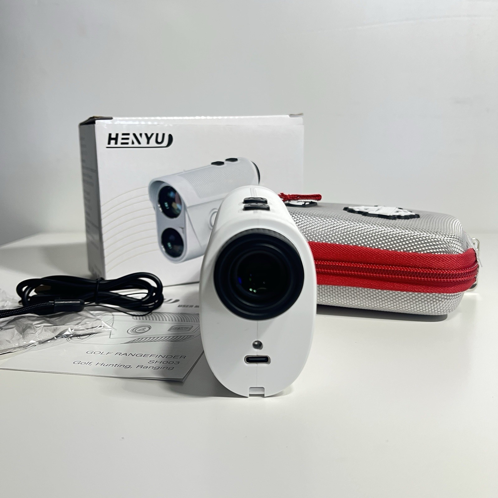 HENYU SH003 Golf Laser Rangefinder White Rechargeable Hunting Targeting