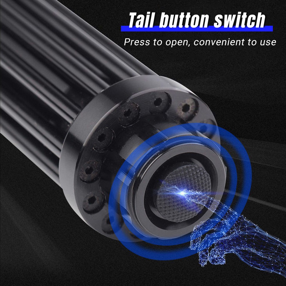10Watt High Power Blue Burning Light Pointer Visible Dot Torch Laser Adjustable