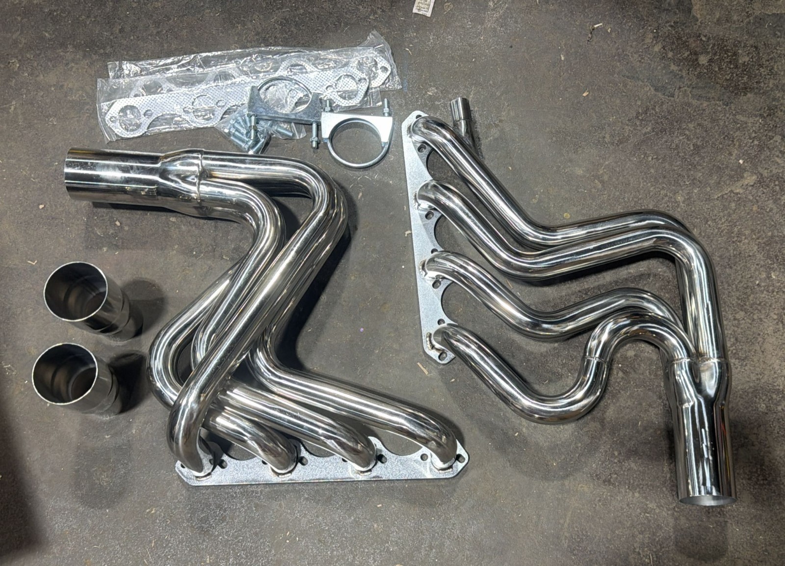 Fit 87-96 Ford F150 F250 Bronco 5.8L V8 Stainless Steel Polished Exhaust Header