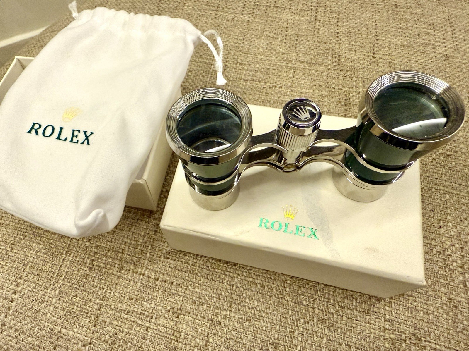 💚👑🔭Rolex Green Opera Binoculars – Brand New Collectible w/ Box & Pouch 🔭👑💚