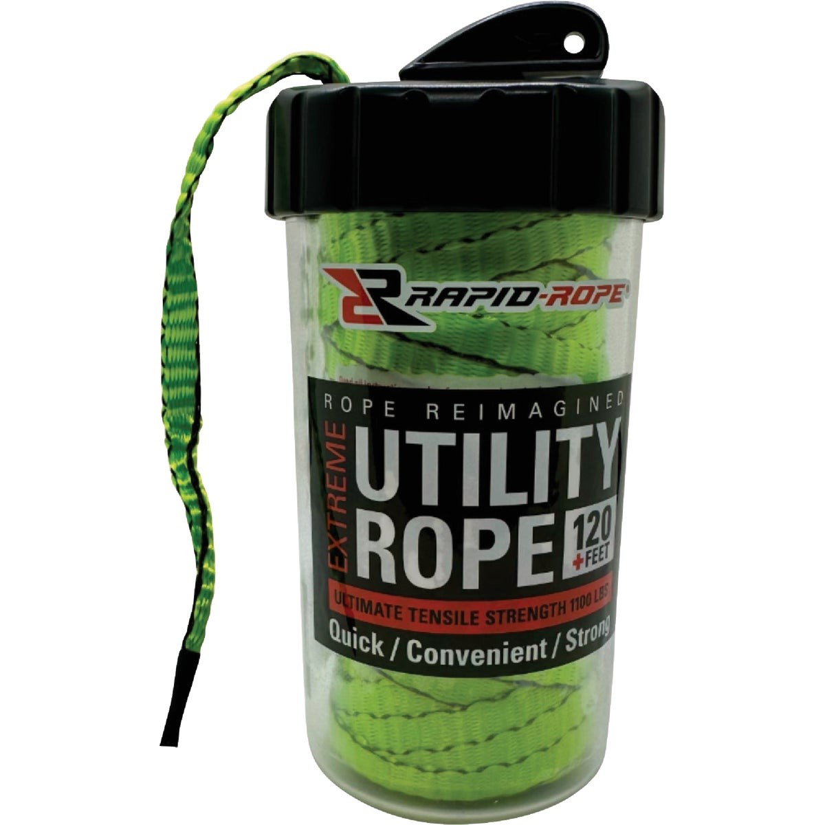 Rope 120 Ft. 1100 Lb. Tensile Strength Neon Green Utility Rope RRCG26089  Rope