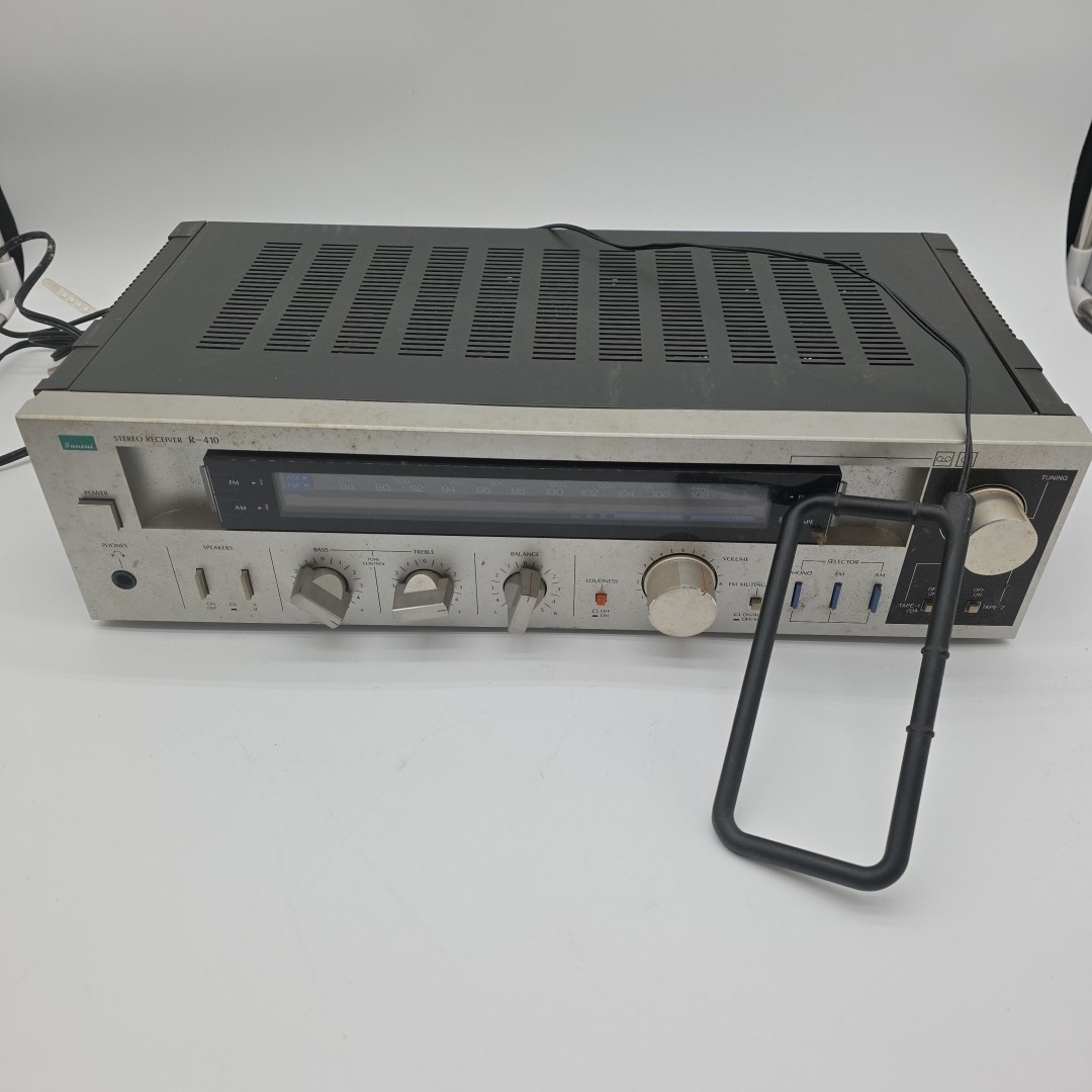 SANSUI R-410 Vintage Stereo Receiver AM-FM Phono - Silver