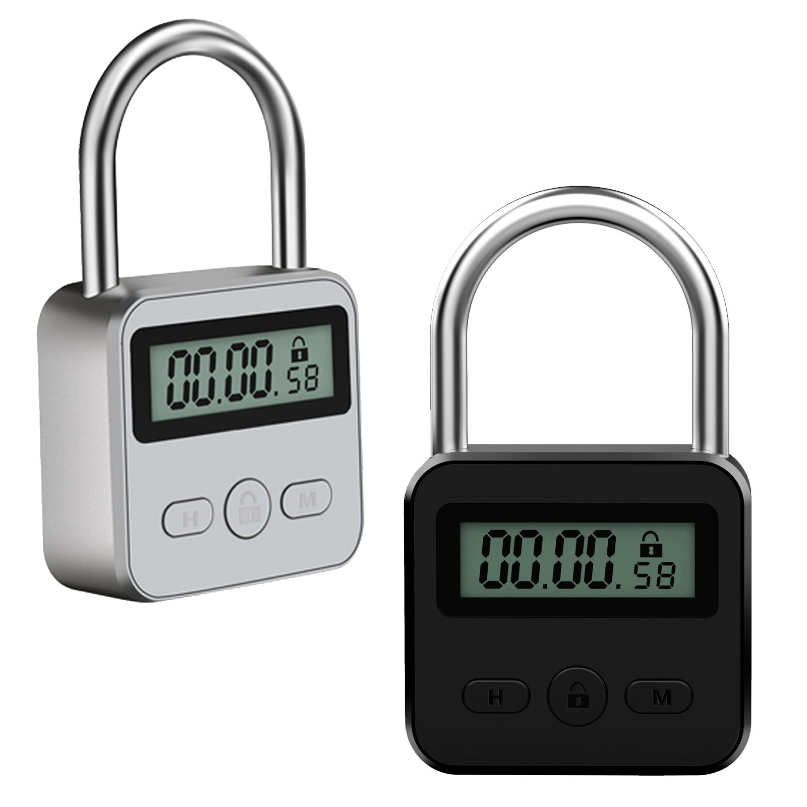 Waterproof Smart-Time Lock LCD Display  USB Rechargeable Temporary Timer Padlo~
