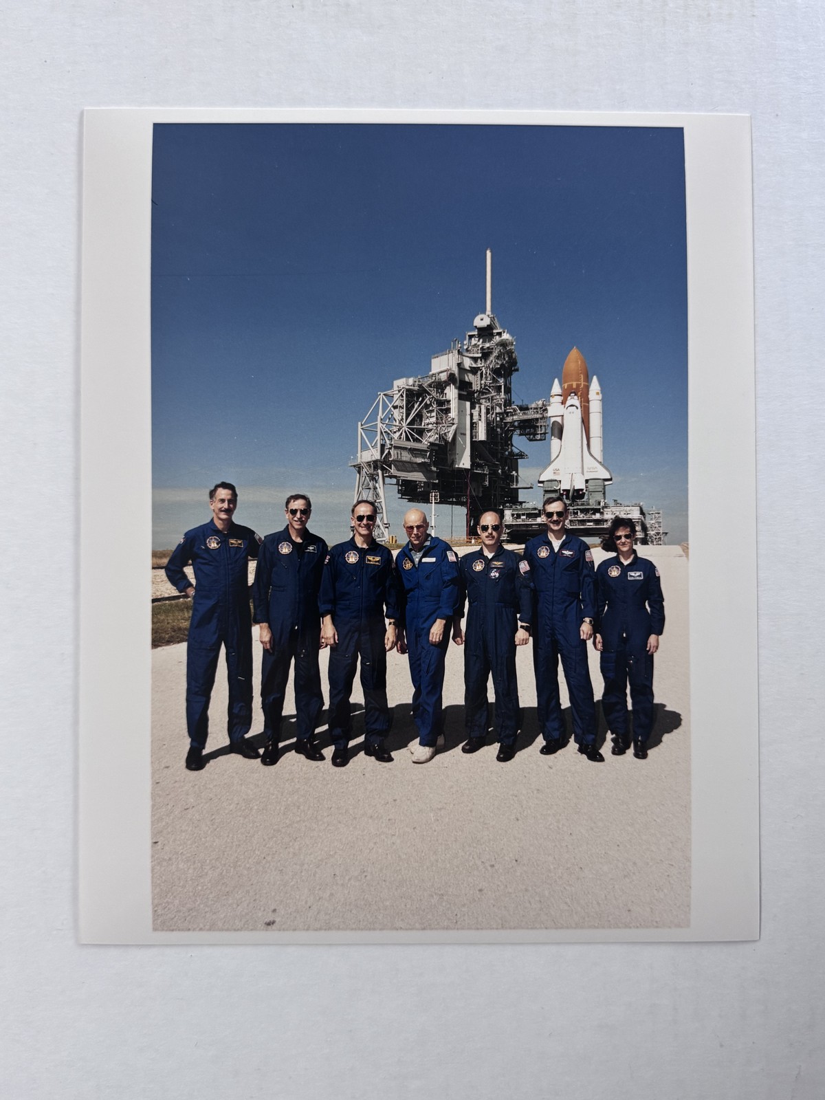 NASA STS-61 Crew Training at Pad 39A Press Photo