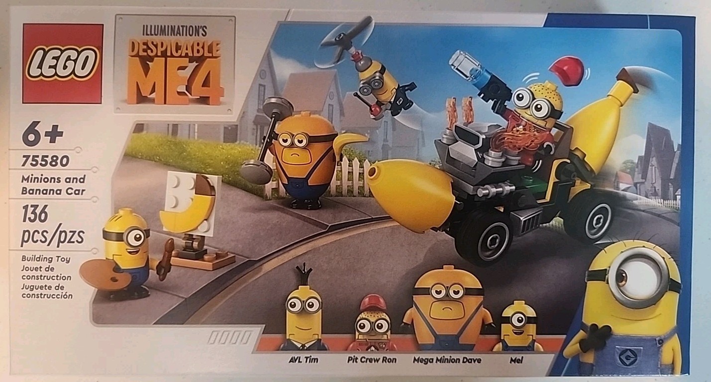 LEGO 75580 Minions Banana Car Despicable Me 4 Set New Sealed