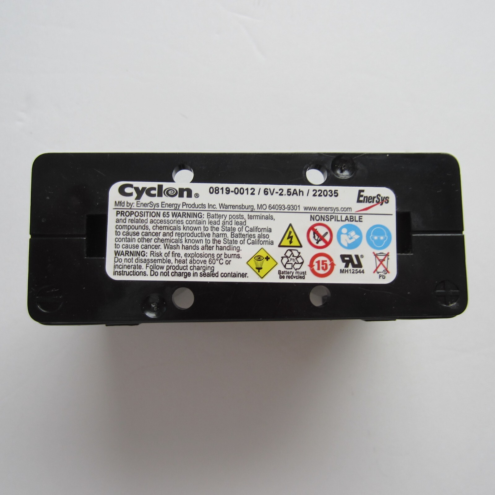 Battery 6Volt 2.5Ah