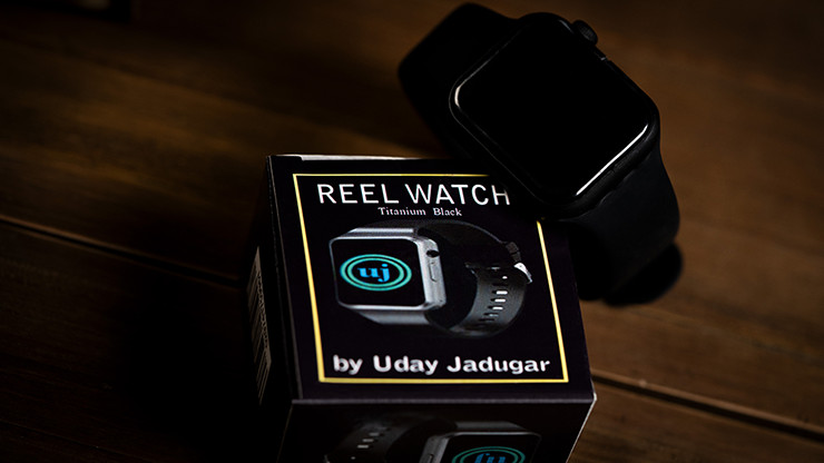 REEL WATCH Titanium Black with black band smart watch (KEVLAaR) by Uday Jadugar