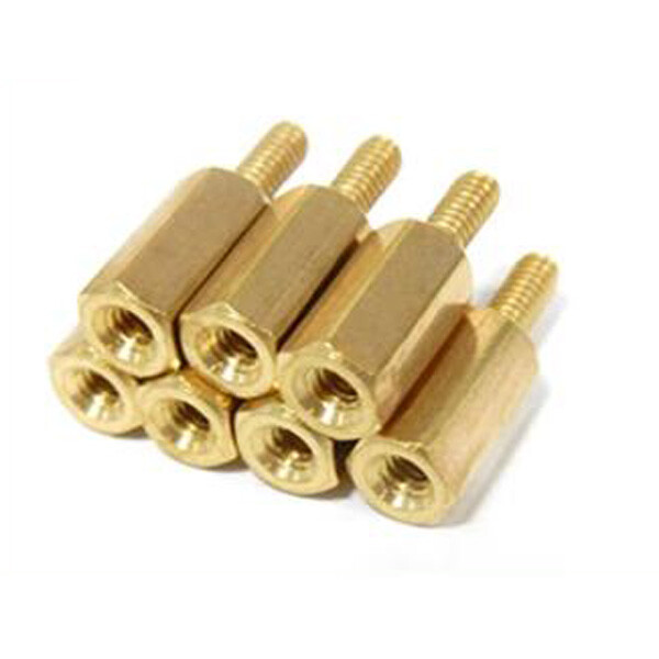 M3 brass column hexagon standoff spacer screw bolt single pass 5mm outer thread
