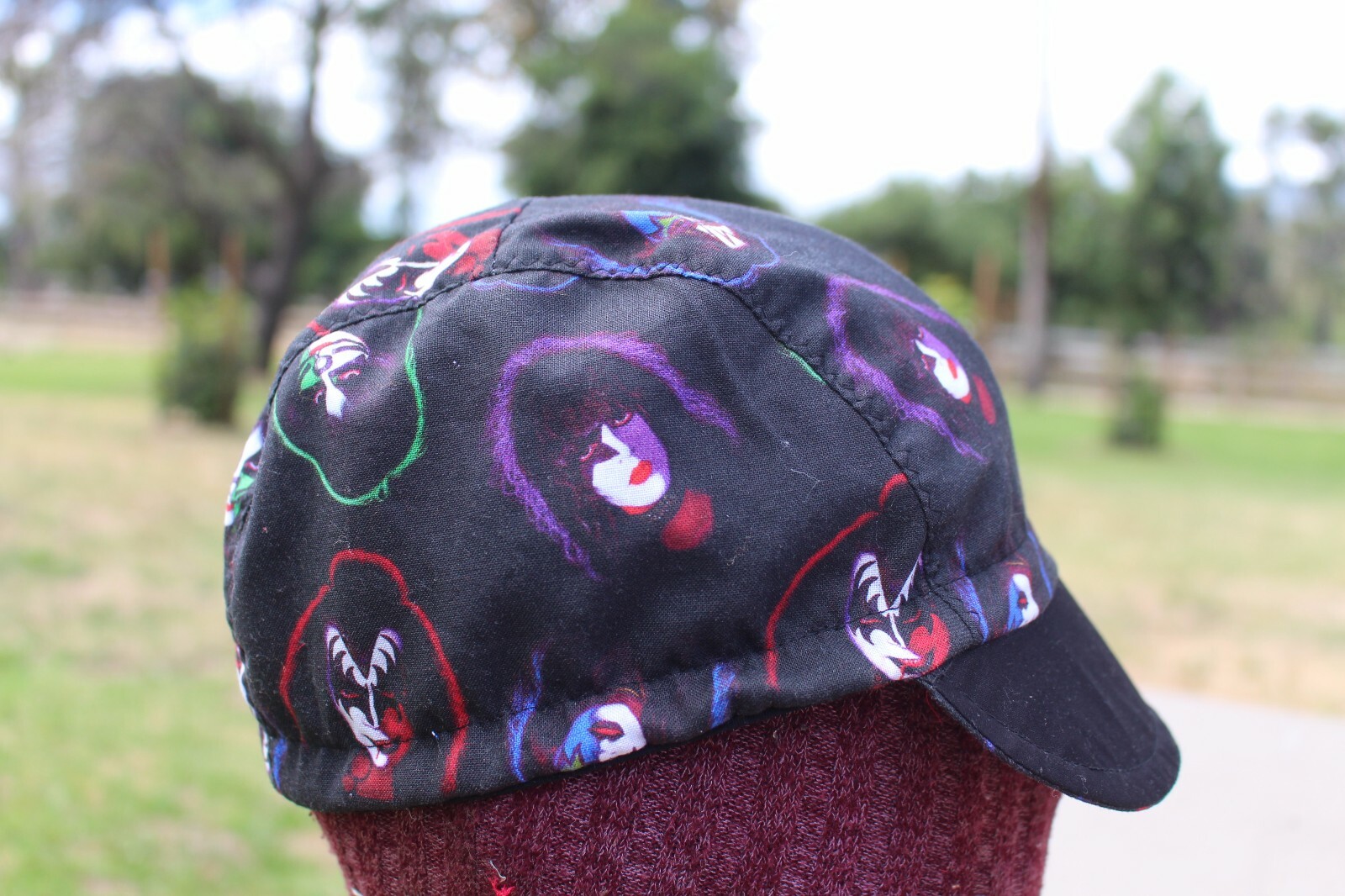 CYCLING CAP KISS BAND 100 % HANDMADE IN USA CATTON FABRIC  L M S