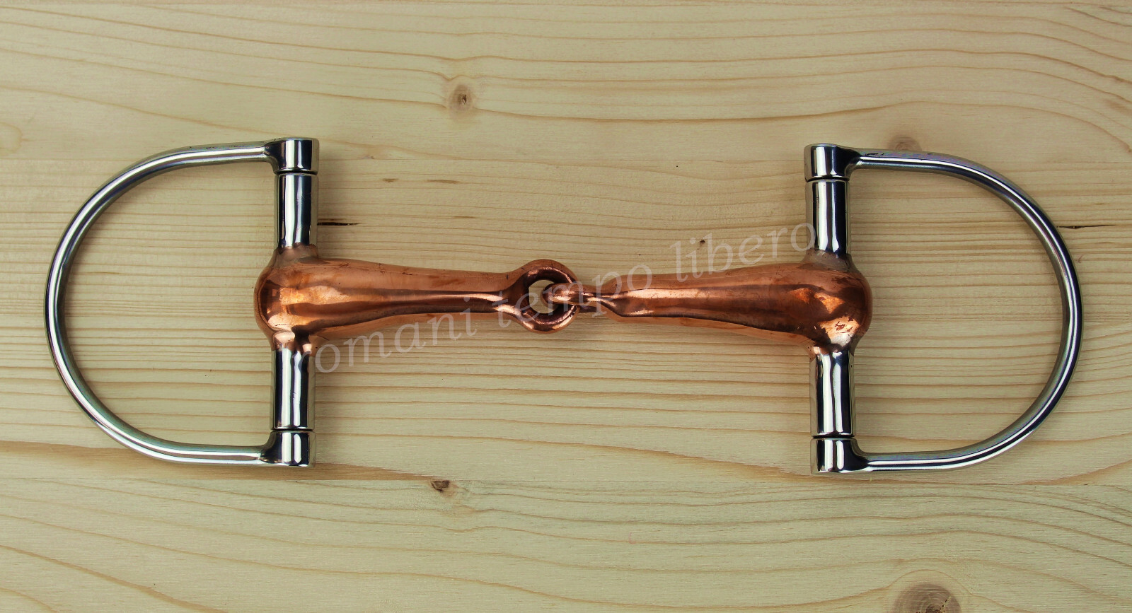 Empty Copper D Ring Single Joint Snaffle