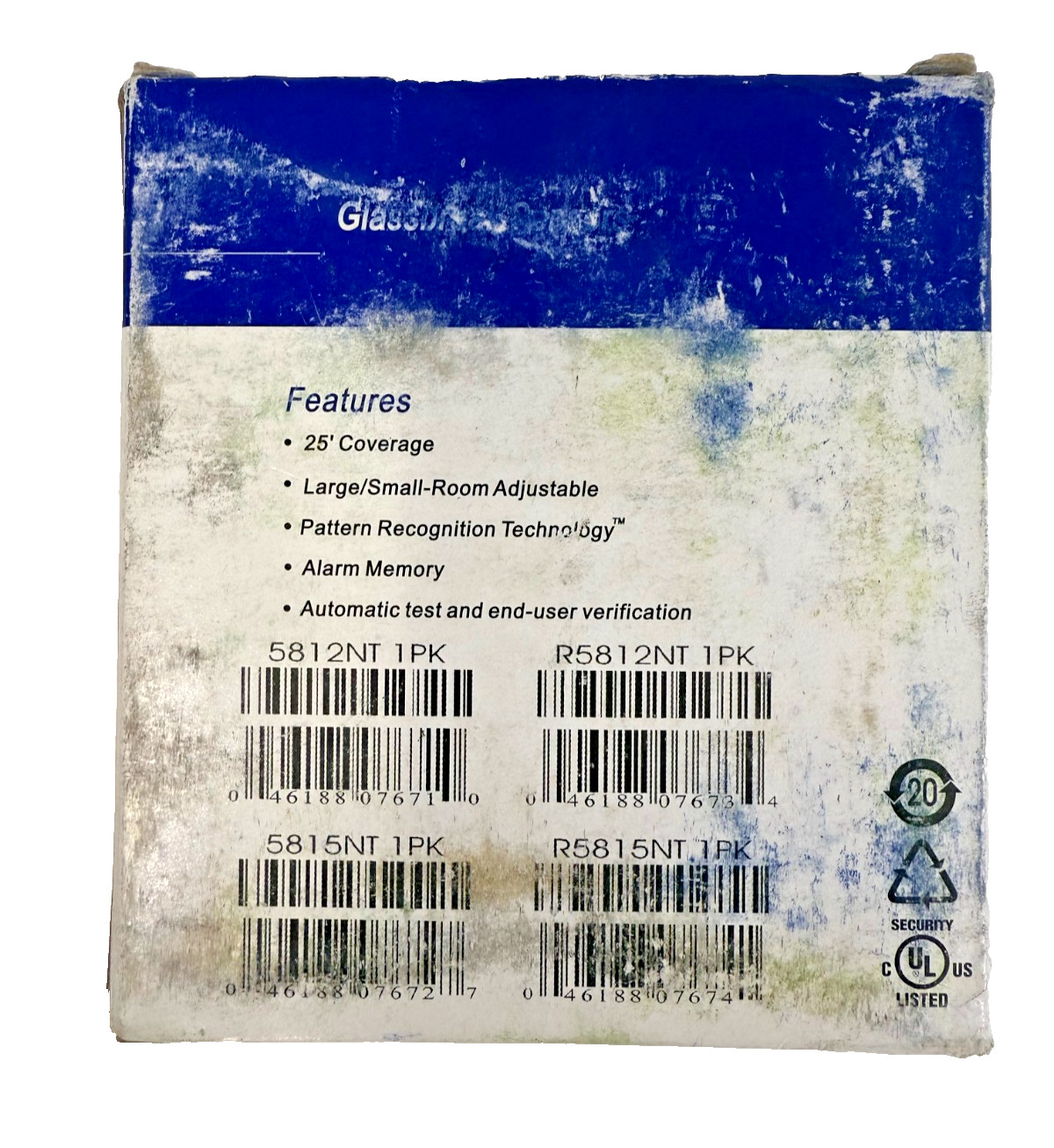 INTERLOGIX 5815NT SHATTERPRO 3 ACOUSTIC GLASSBREAK SENSOR