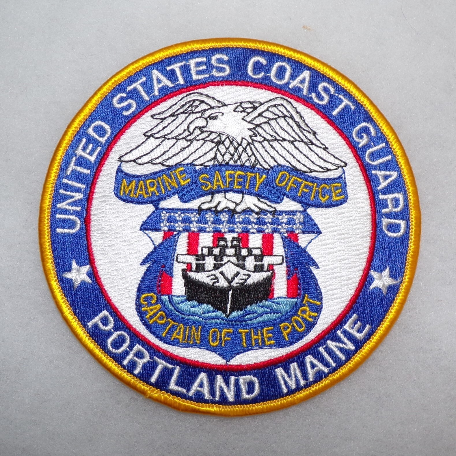 USCG US Coast Guard Marine Safety Office Portland Maine Full Color Patch