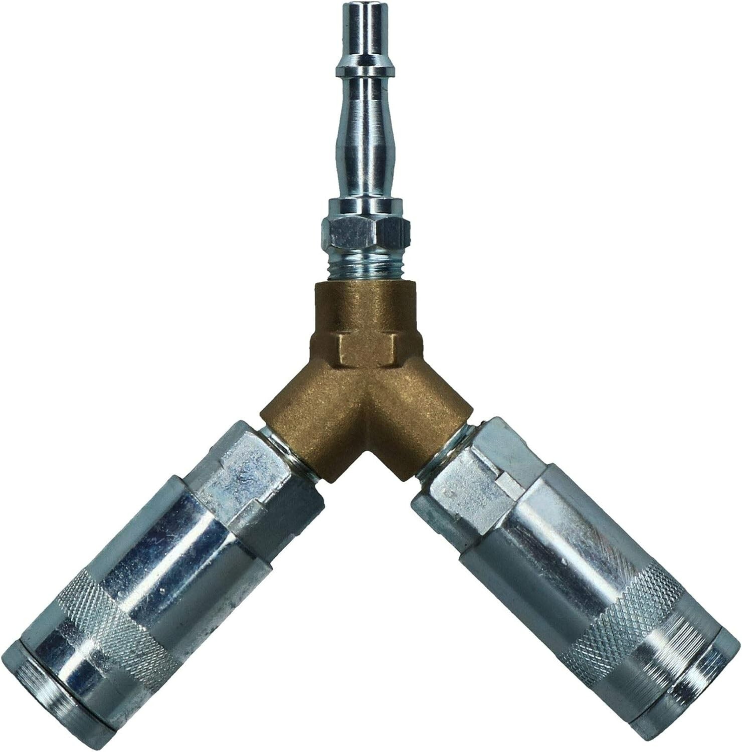 Airline Air Compressor Line Hose 1/4 BSP Y Piece 3 Way Quick Release Fittings Uk