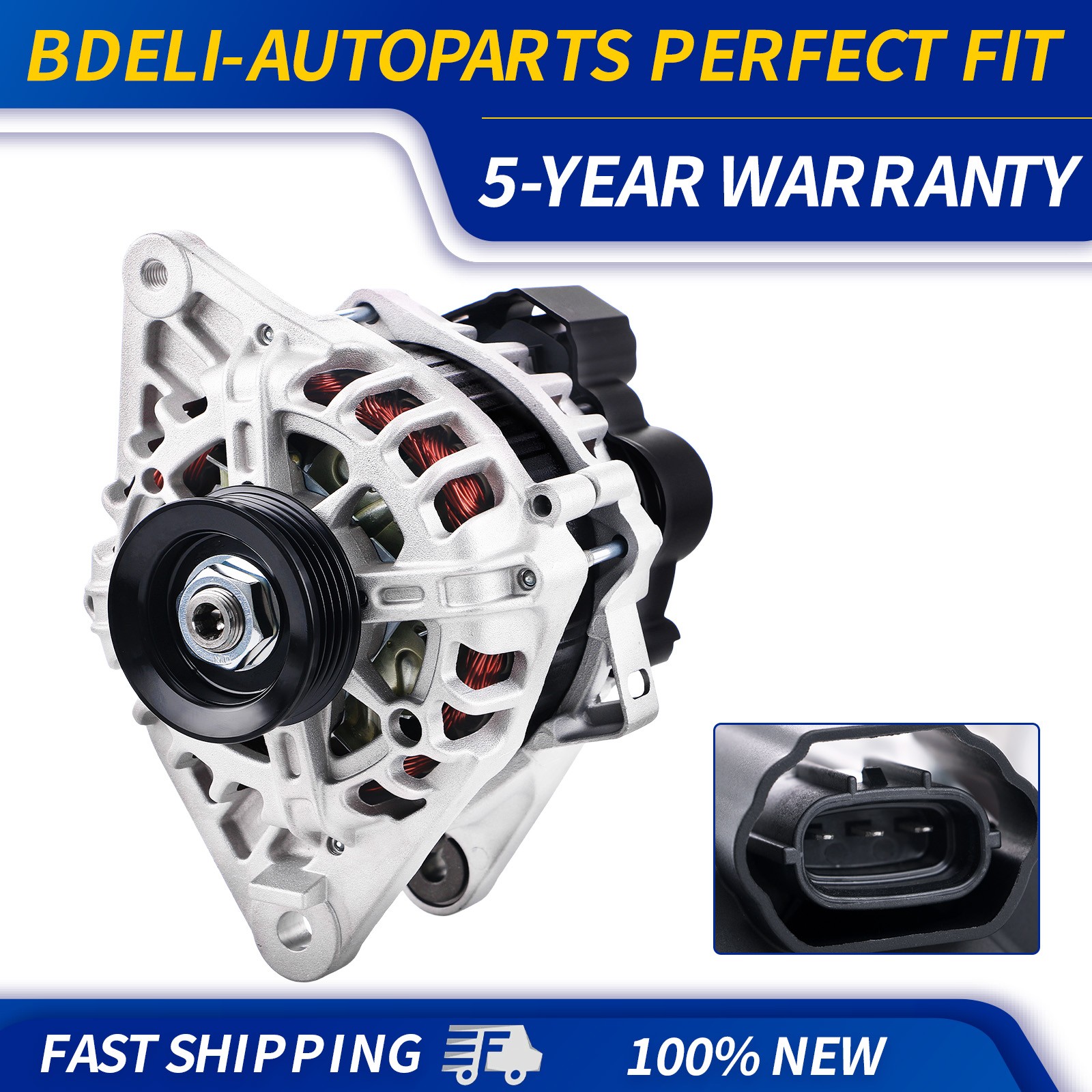New Alternator For 07-12 Hyundai Elantra 10-11 Kia Soul 07-09 Spectra Spectra5