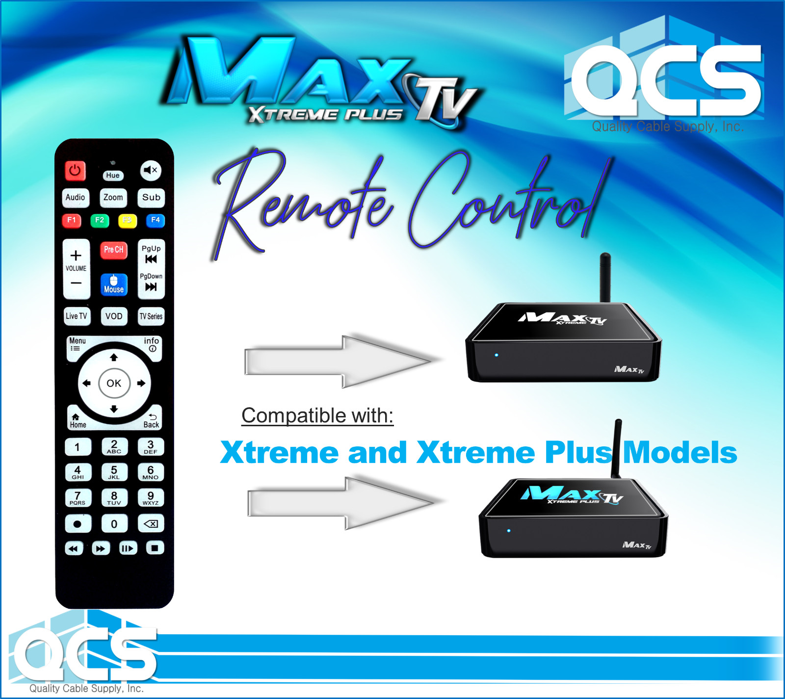 Remote Control EXCLUSIVE for MaxTV Xtreme & MaxTV Xtreme Plus