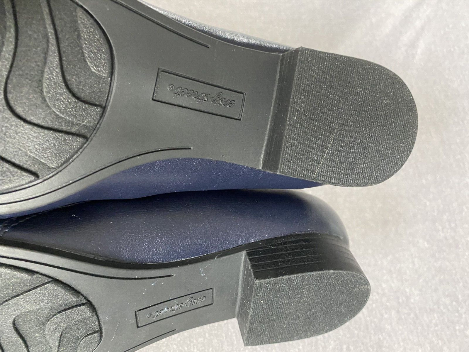 NEW Easy Street Shoes Aba Slip On Loafers Navy Stretch Womens 7.5W Super Flex