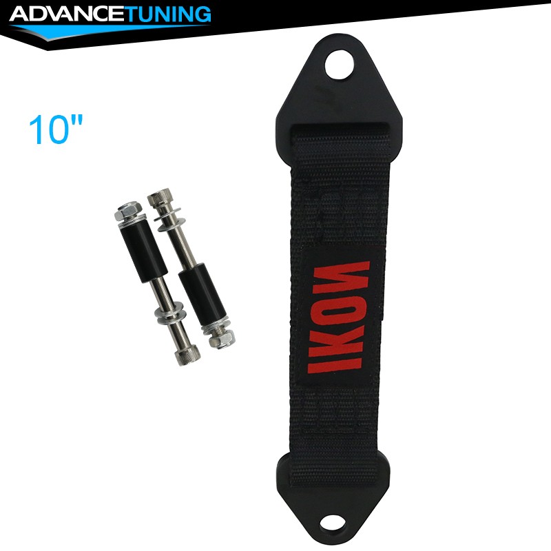 Fits Off-road ATV UTV 10" Limit Strap Shock Suspension Webbing Black w/ Bolts