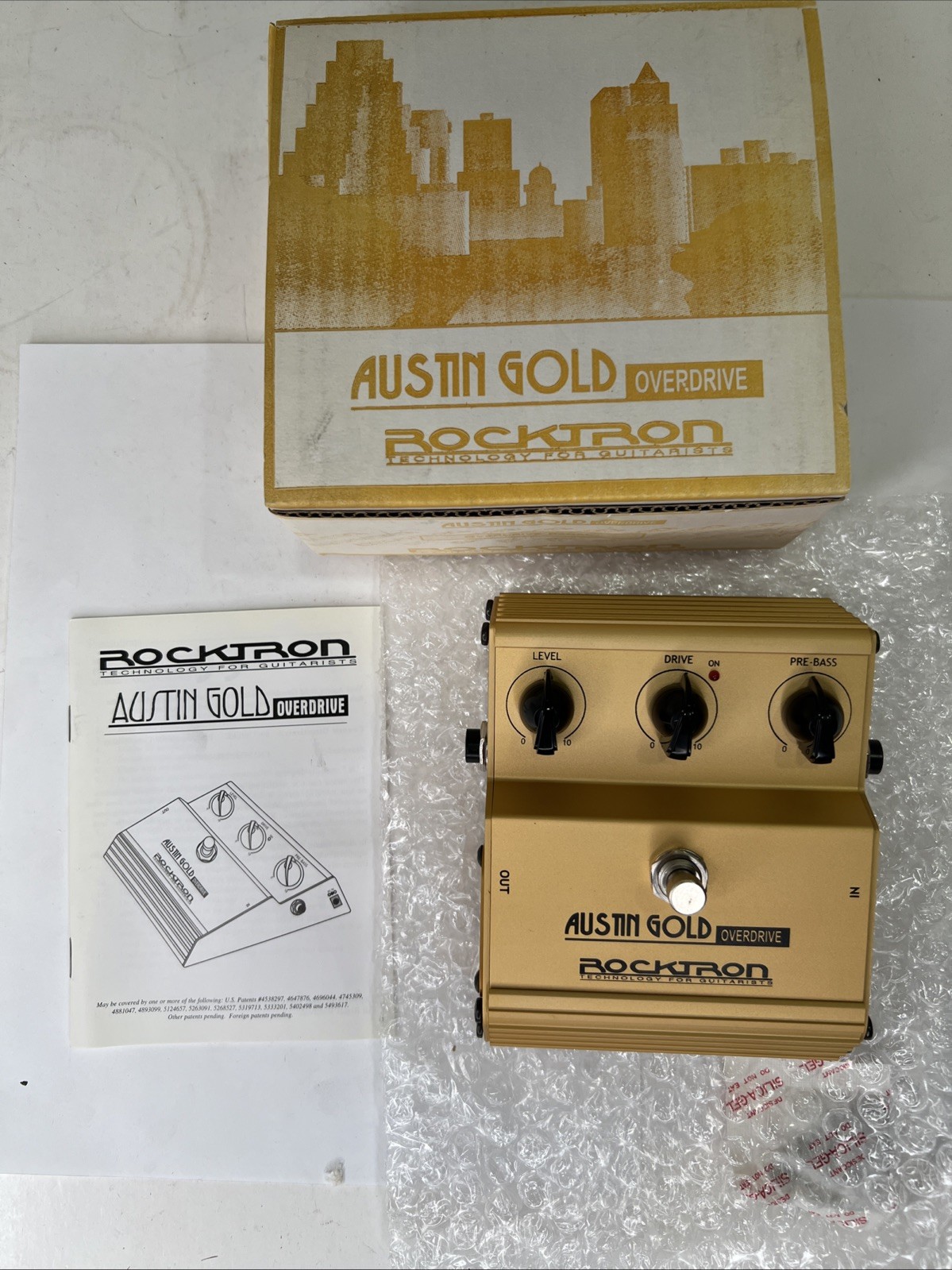 Rocktron Austin Gold Overdrive Guitar Effect Pedal NOS in Box