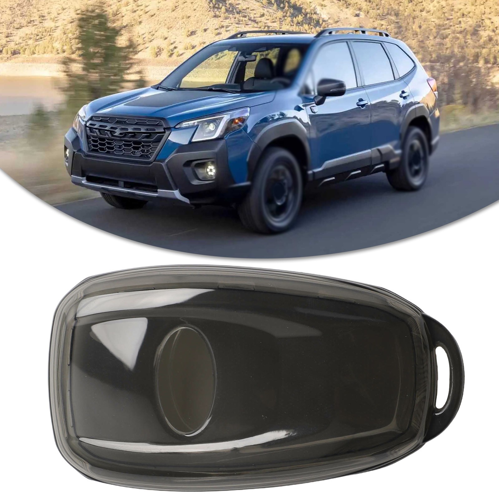 Slim and Lightweight Black Transparent Key Case Cover for Forester