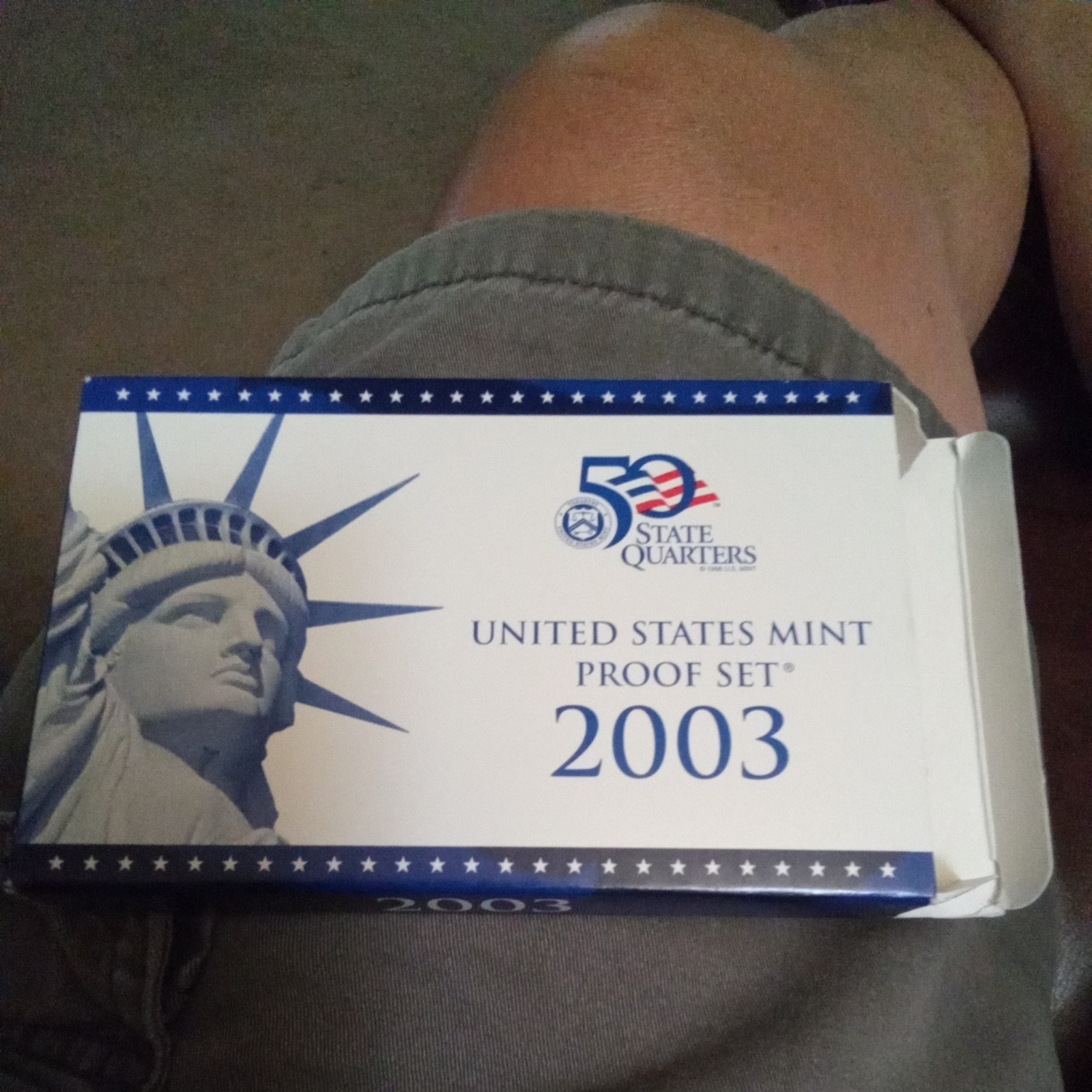 2003 United States Mint Proof Set 5 Coins And 5 State Quarters w/ Box & COA
