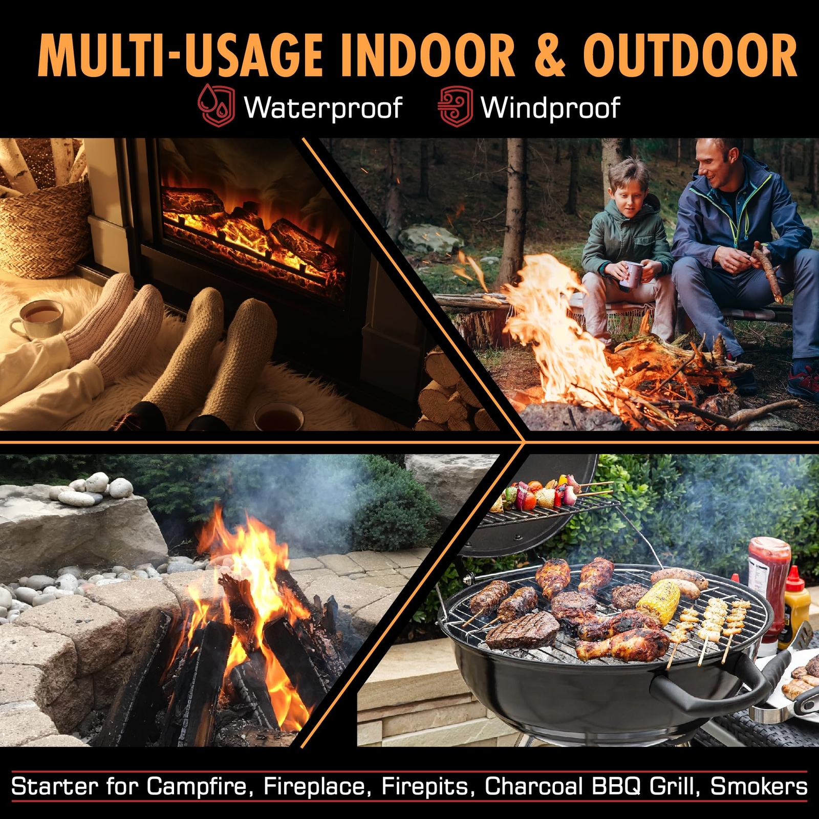 Fireflame Fire Plugs Fire Starter Quick Instant 100% Waterproof Firestarter For