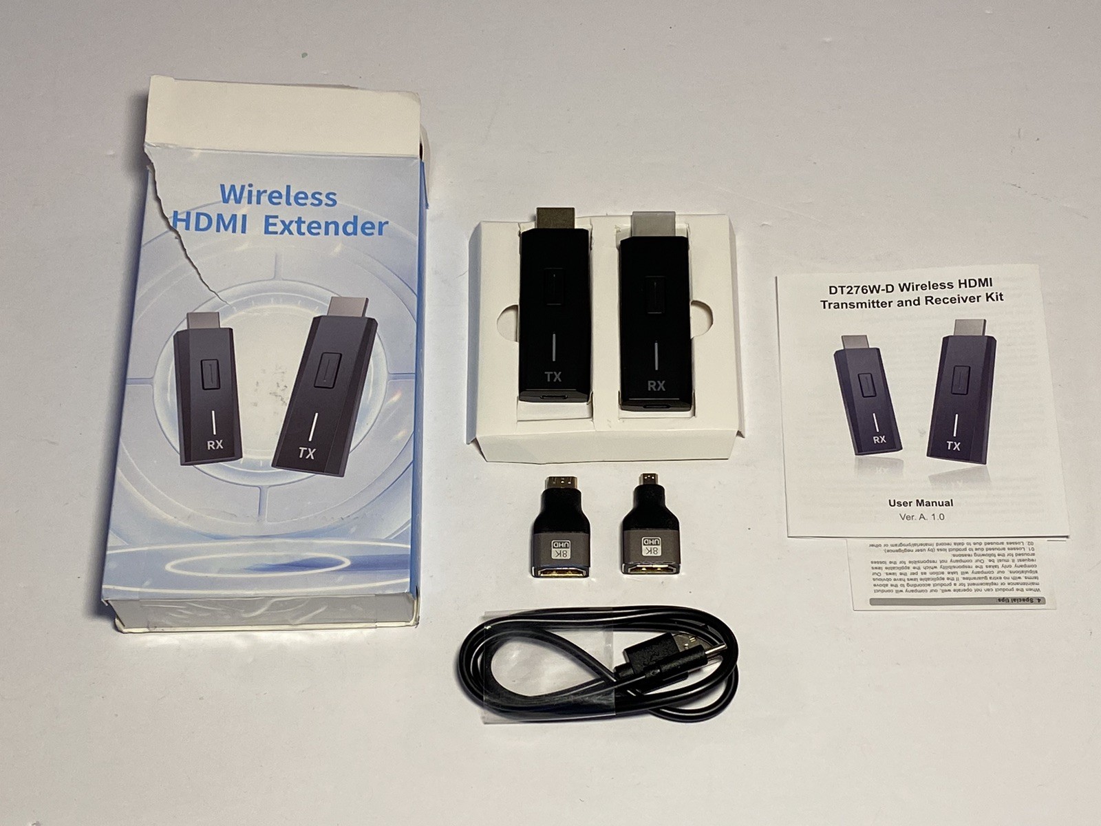 (147)2026 Upgraded Wireless HDMI Transmitter and Receiver 328FT/100M open box