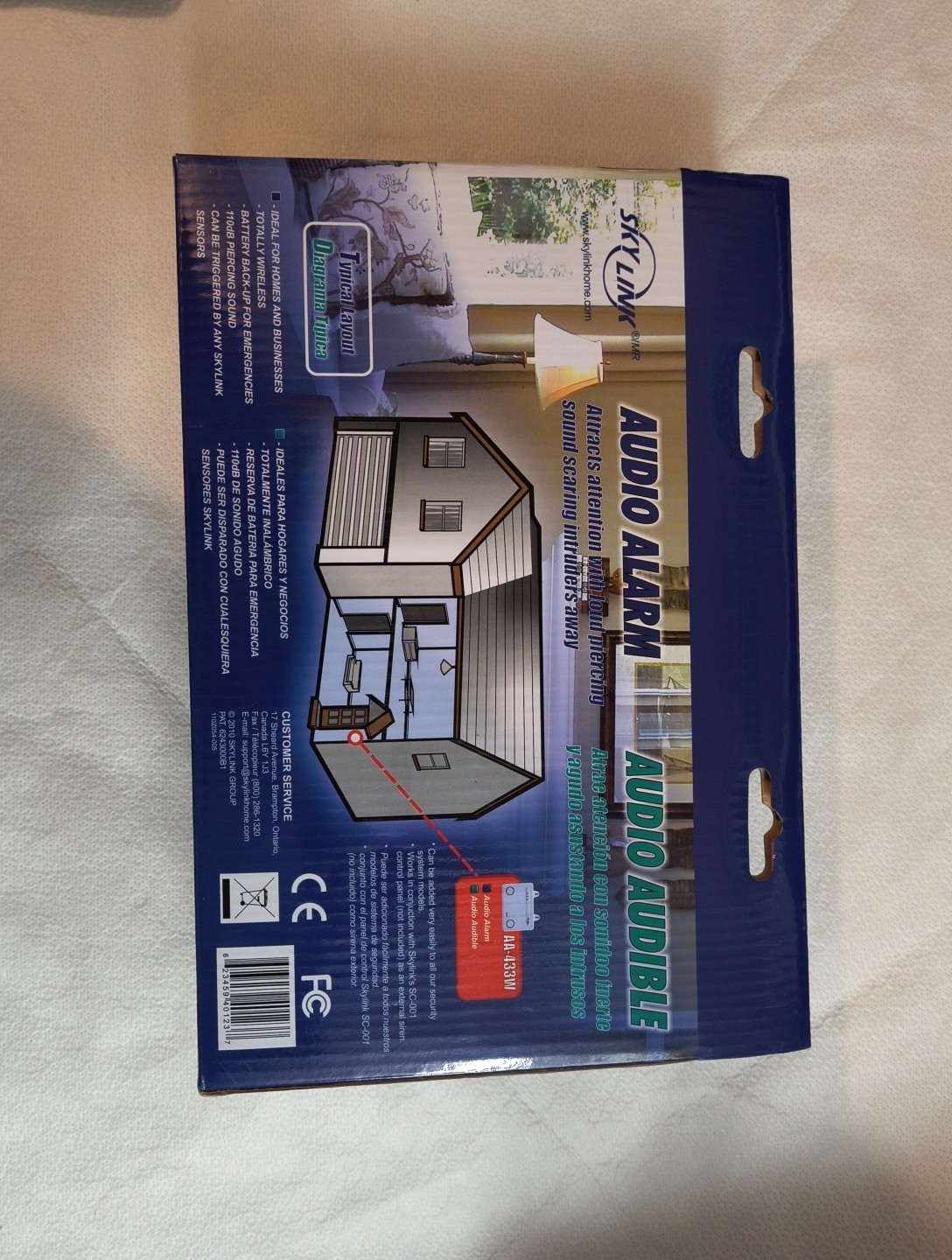 SkyLink Wireless Security System Alarm Kit Model SC-10 AA-433w Open Box New