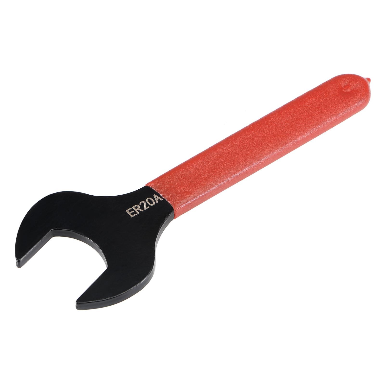 Collet Chuck Wrench Spanner for ER20A Clamping Nut with Red Non-slip Handle