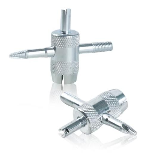 Pcs 4-Way Valve Core Removal Tool Stainless Steel Tire Valve Stem Tools 4-in 2