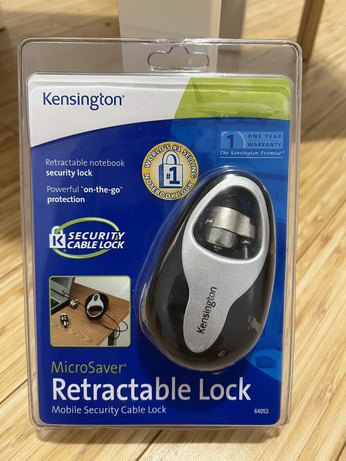 Kensington Retractable Lock MicroSaver Mobile Security 4ft Cable 64053 Sealed