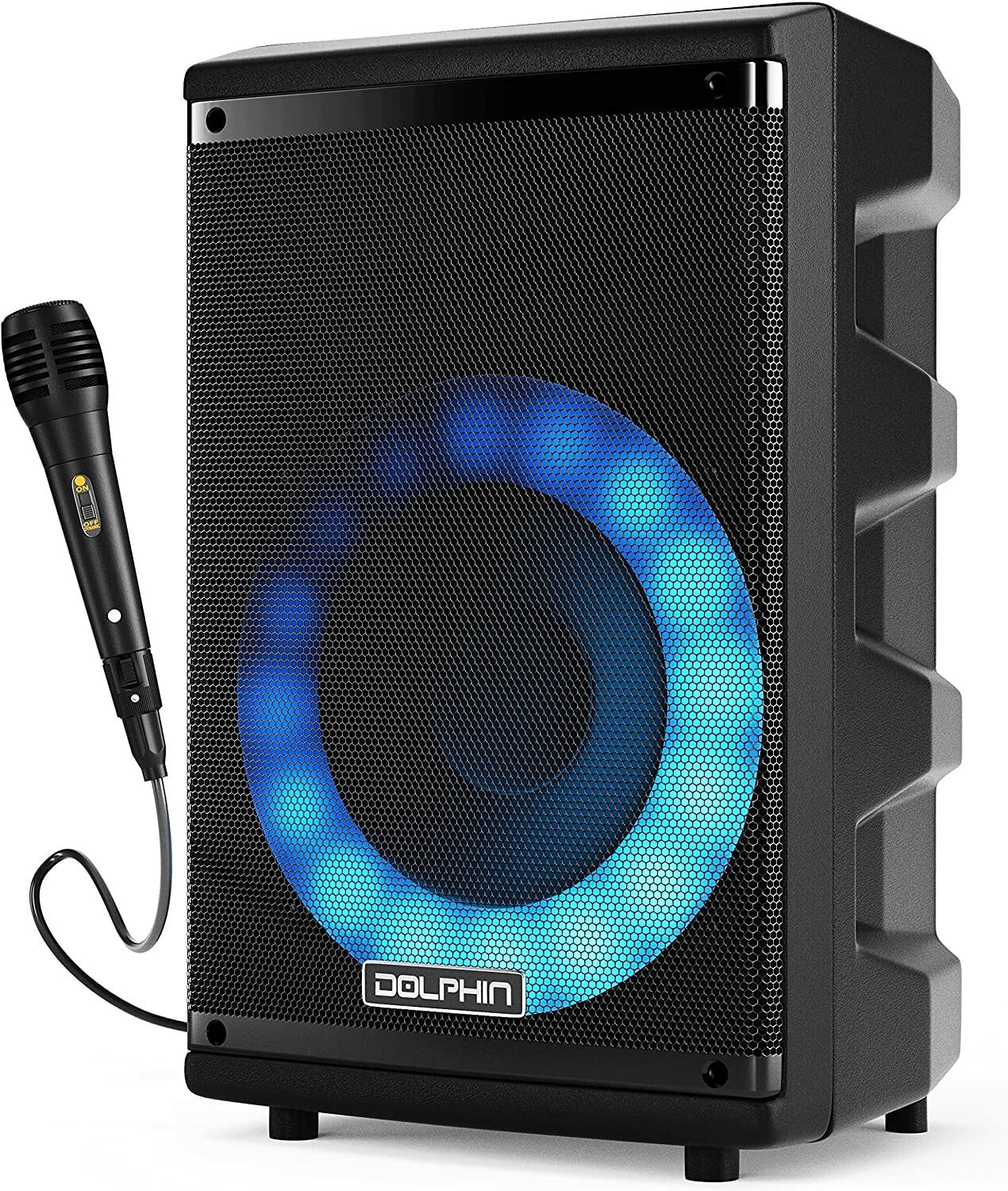 Dolphin SP-807RBT Loud & Crisp Sound Portable Bluetooth Party Speaker Spin Light