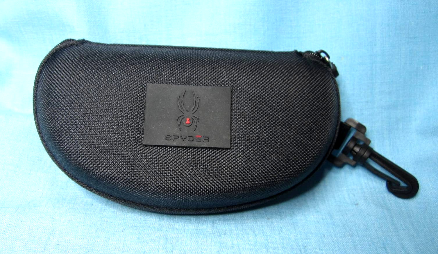 SPYDER Black Semi Soft Clamshell Eyeglasses Neoprene Case w/Zipper Closure