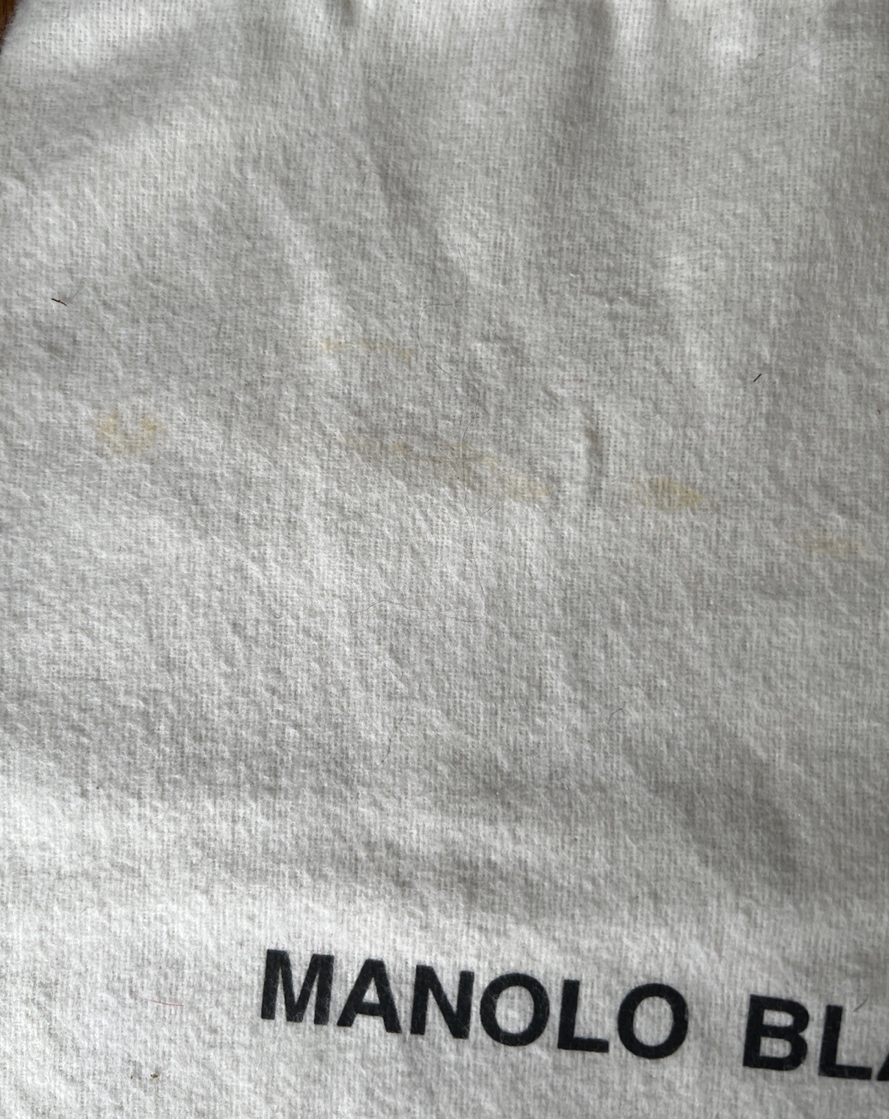 Authentic Manolo Blahnik Cloth Drawstring Dust Bag 10.5" X 13.5"