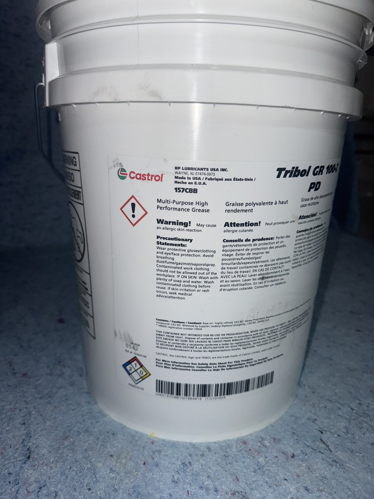 Castrol Tribol Gr 100-2 Pd Lithium Grease 35 lb pail