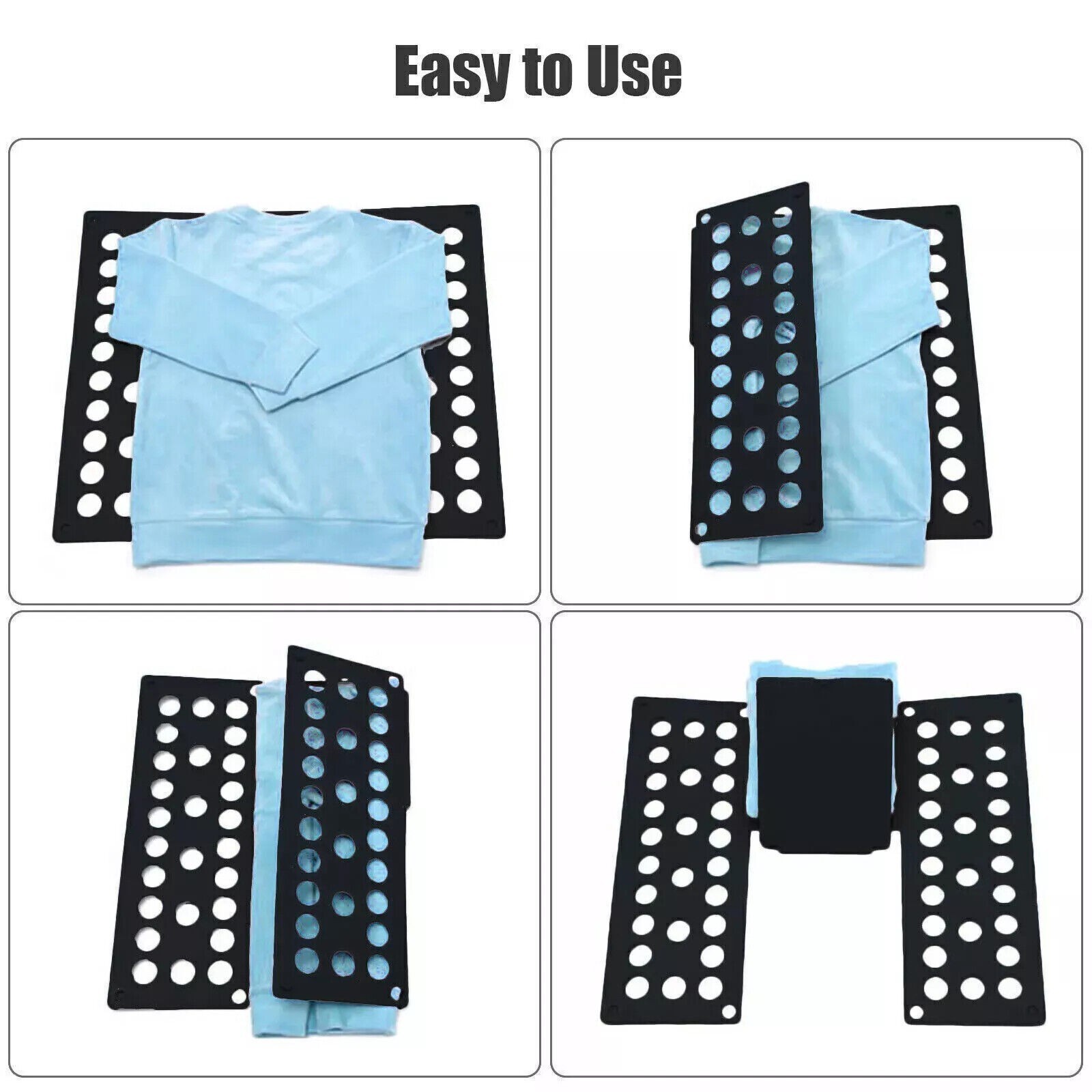 Clothes Folder Folding Board Laundry Organizer T-Shirt Fast Fold Flip Adjustable