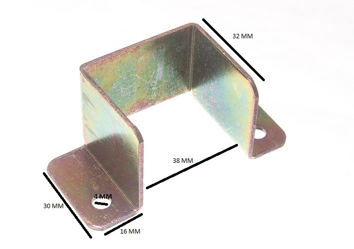 Bed Bracket 36mm X 33mm X 28mm YZP Steel Pack Of 8