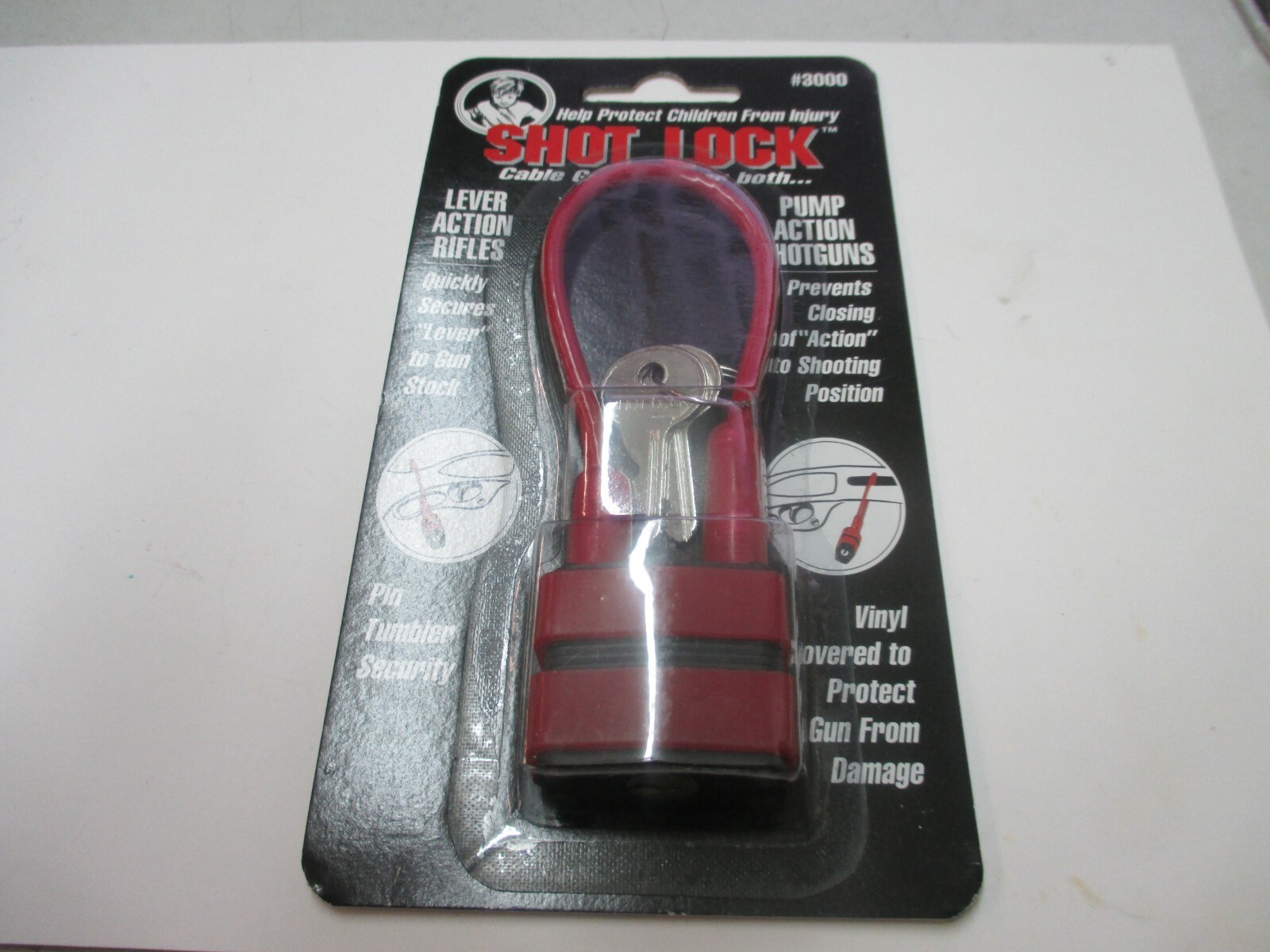 Shot Lock #3000 Firearm Cable Lock for Shotguns, Hand Guns