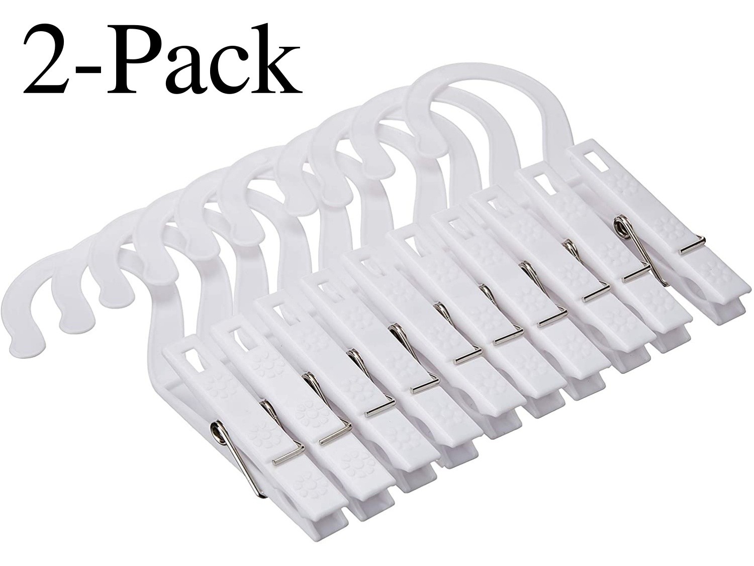 Fox Run Set of 10 Plastic Laundry Hooks (2-Pack)