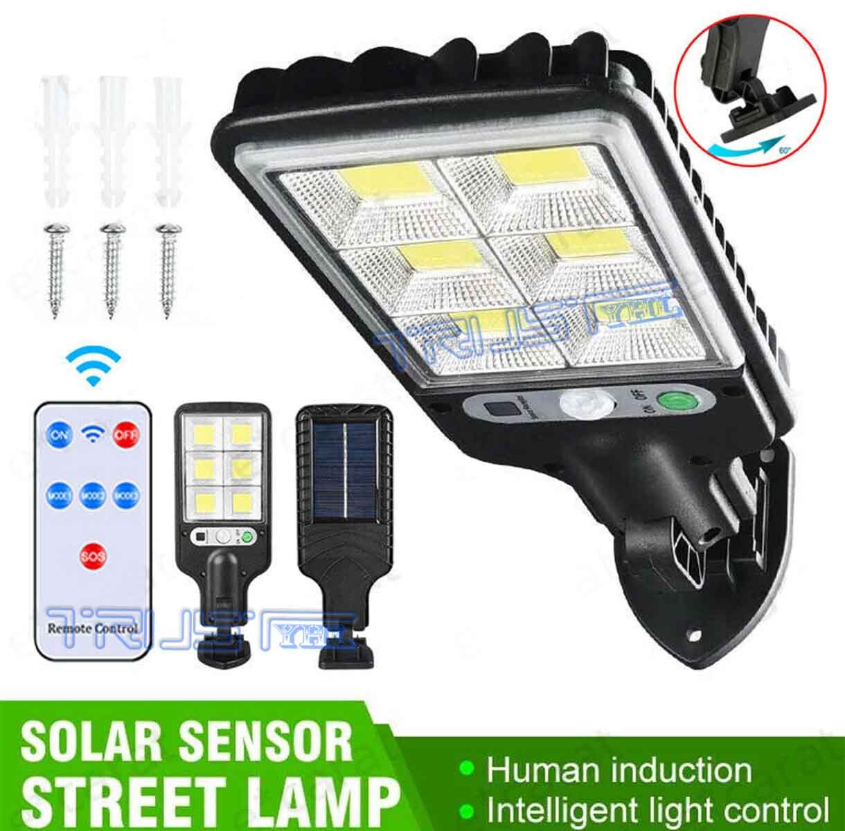 1200000LM LED Solar Flood Light Security Motion Sensor Outdoor Yard Street Wall