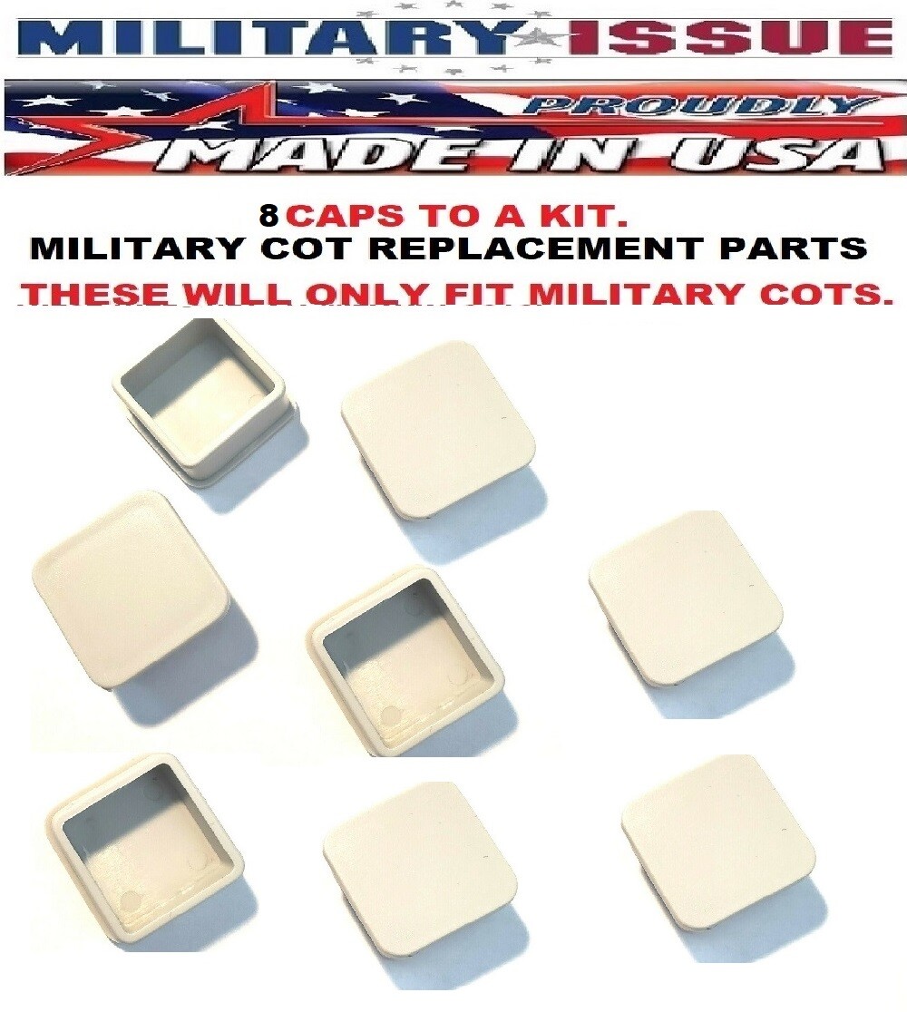 8 NEW STYLE Military Issue Military Cot End or feet Caps Parts  Aluminum Cots