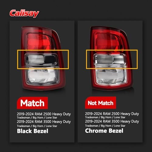 Black Bezel Halogen Tail Lights Right Passenger Side Halogen Black Bezel