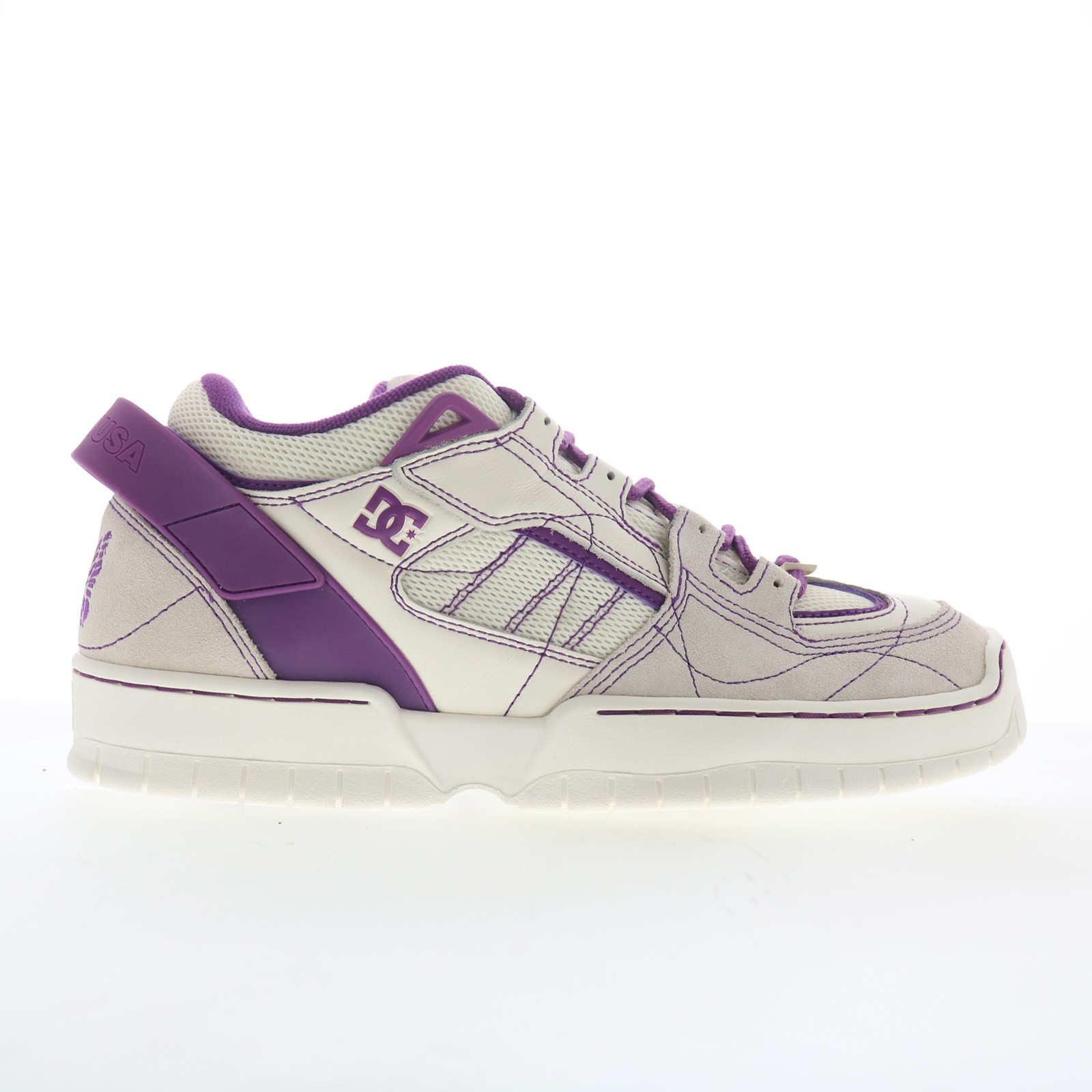 DC Spectre Needles Mens Beige Leather Lace Up Skate Inspired Sneakers Shoes 11